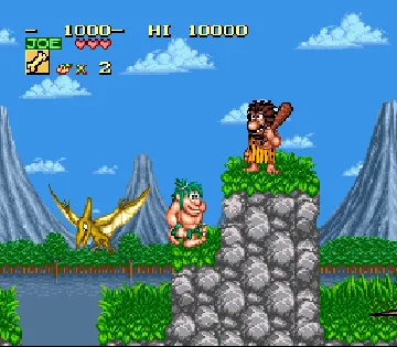 Joe & Mac - Caveman Ninja (Europe) (En,Fr,De,Es,It,Nl) (Beta) screen shot game playing